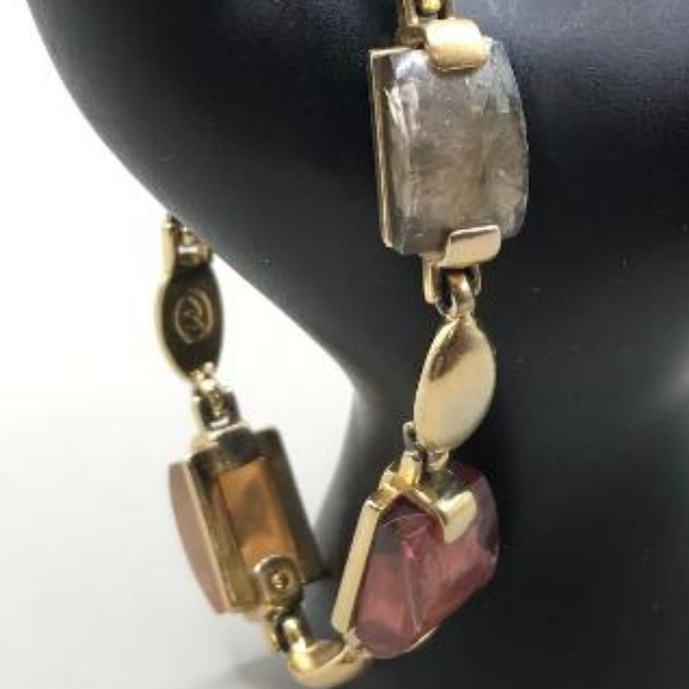 Liz Claiborne Multi Color Acrylic Gems Bracelet - Picture 8 of 8